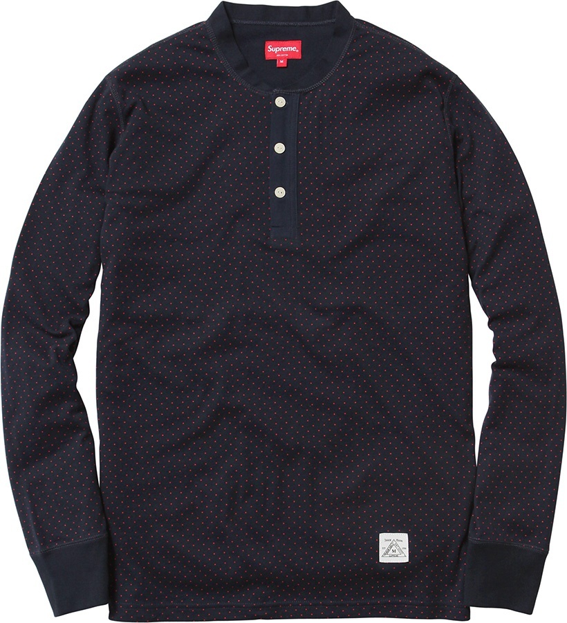 Polka Dot Thermal Henley view 2
